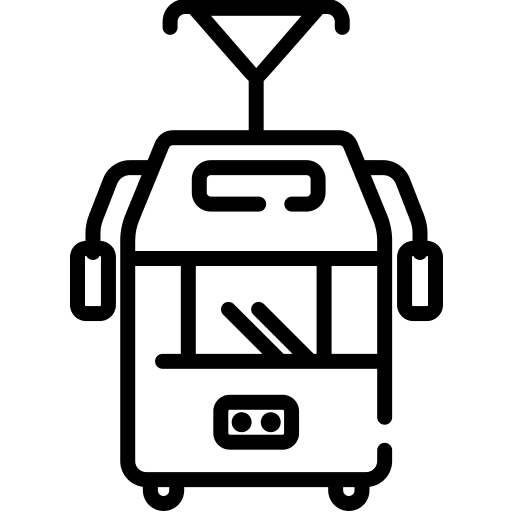 Tram underground train transportation icon