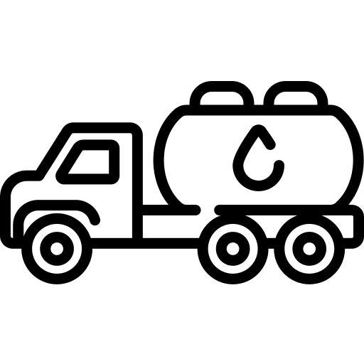 Water supply transport vehicle water supply icon