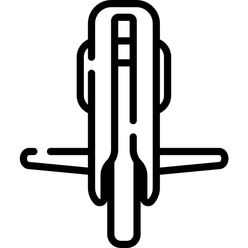 One wheel one wheel pedals transport icon