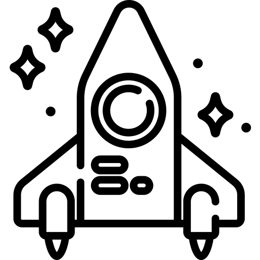 Spaceship rocket ship launch rocket transport icon