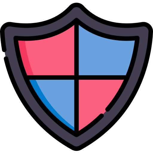 Shield coat of arms defense security icon