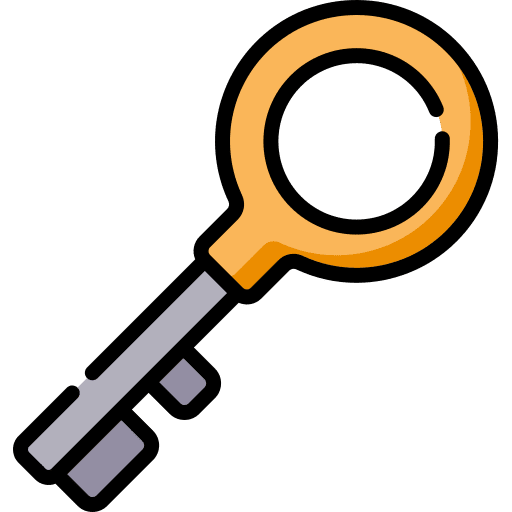 Key security door key tools and utensils icon