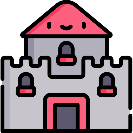 Castle antique fortress monument icon