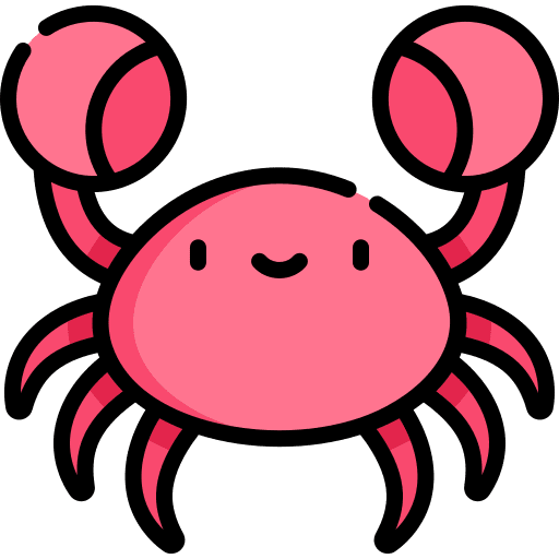 Crab animals aquatic food icon