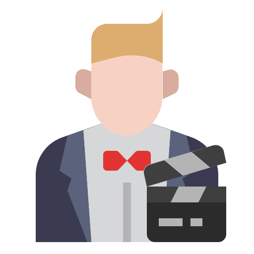 Actor clapperboard actor professions and jobs icon