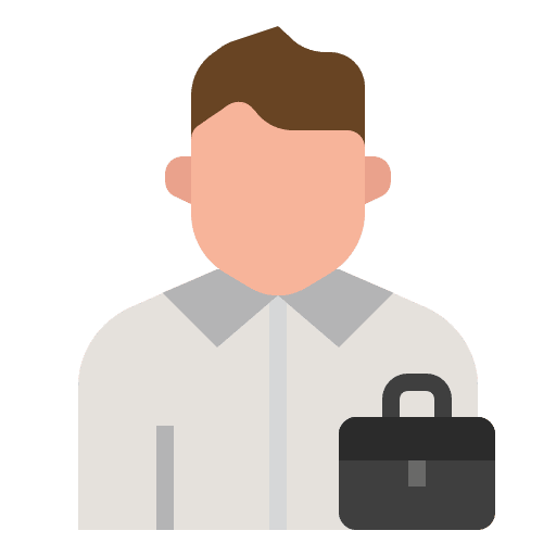 Salesman manager people worker icon