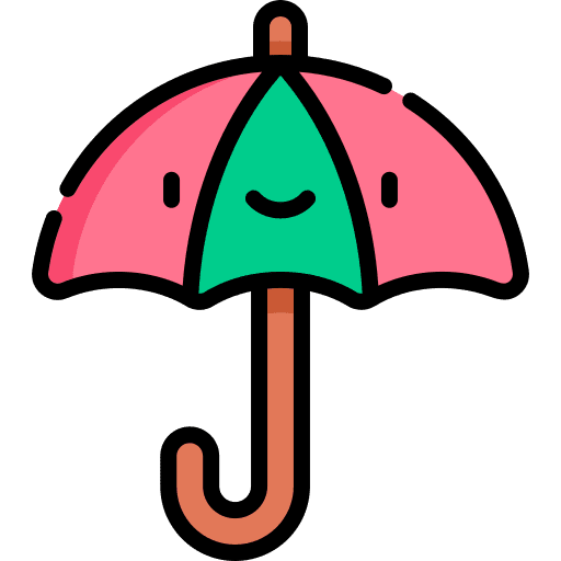 Umbrella weather protection umbrella icon