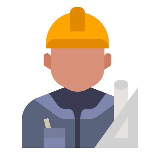 Architect user secure blueprint icon