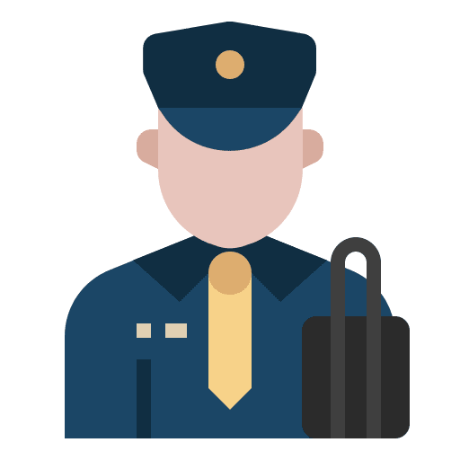 Customs customs airport professions and jobs icon