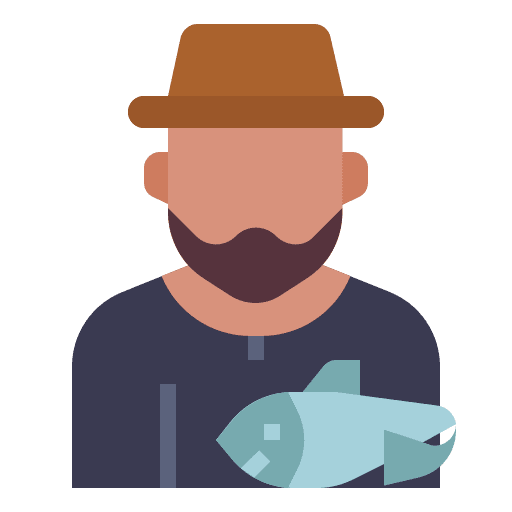 Fisherman fisherman beard professions and jobs icon