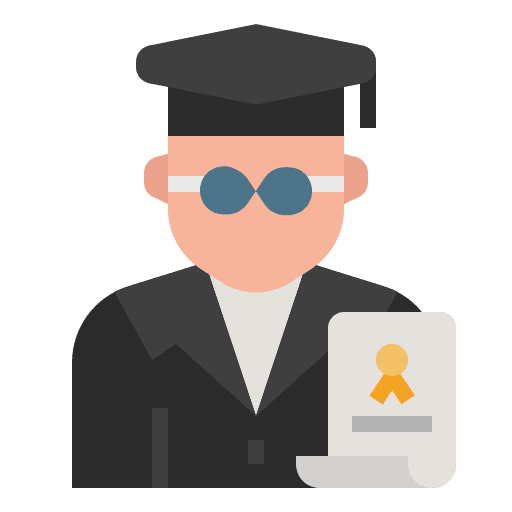 Professor professions and jobs educator man icon