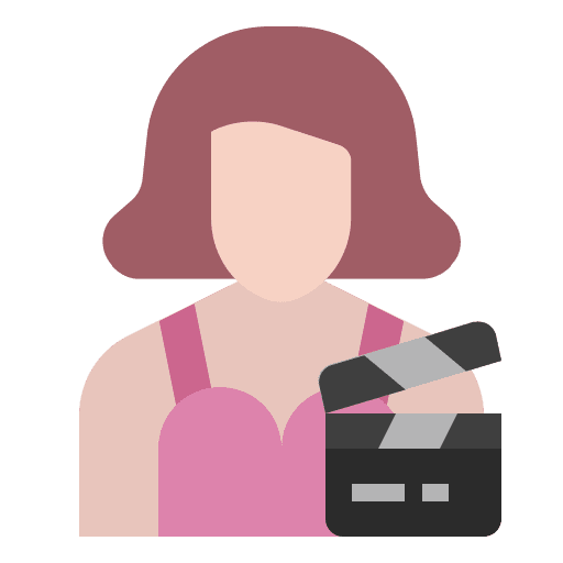 Actress clapperboard celebrity user icon