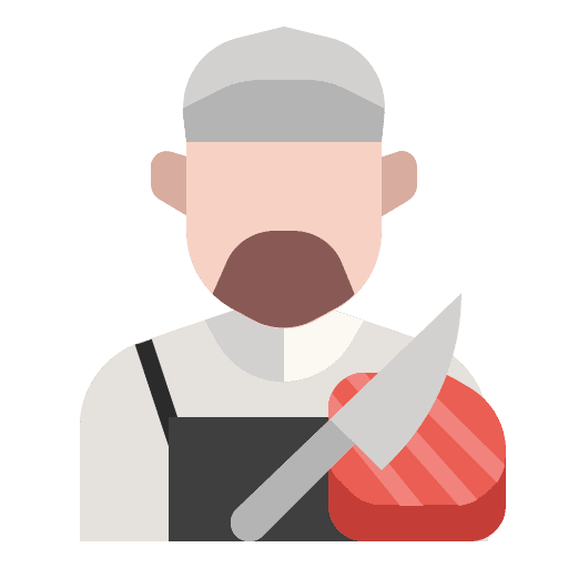Butcher people professions and jobs user icon