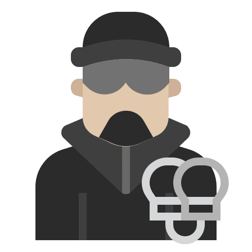 Criminal professions and jobs thief job icon