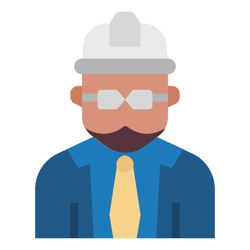 Foreman professions and jobs helmet protected icon