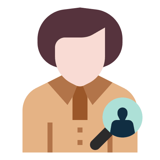 Human resources human resources man magnifying glass icon
