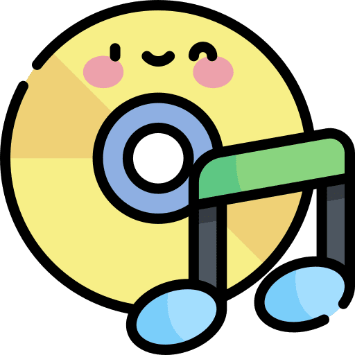 Cd compact disc music and multimedia music icon