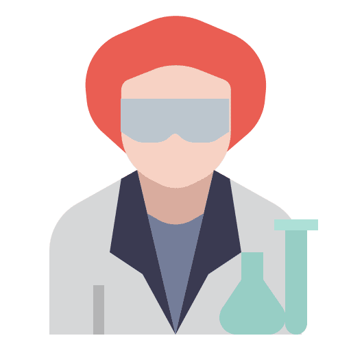 Scientist chemicals chemical lab icon