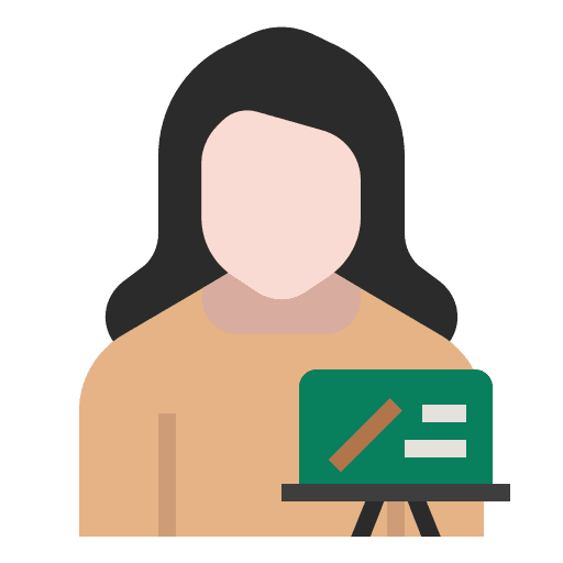 Teacher teach male teacher discussion icon