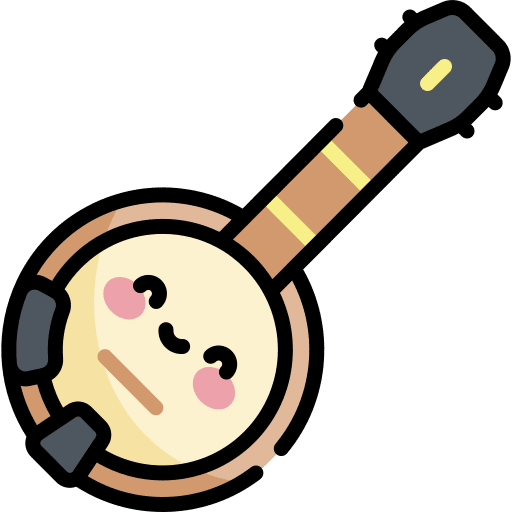 Banjo music music and multimedia string instrument icon