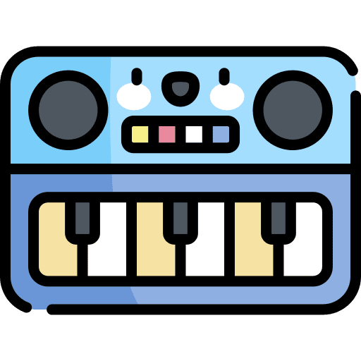 Keyboard computing music and multimedia keys icon