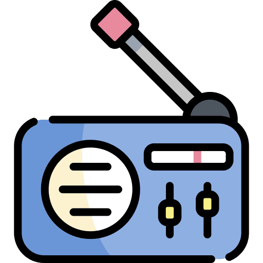 Radio news electronics radio icon