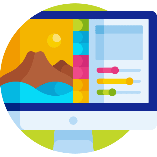 Editing art and design slider electronics icon