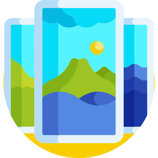 Images landscape art and design interface icon