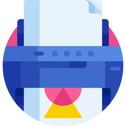 Printer electronics art and design paper icon