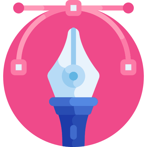 Vector vector graphic design pen icon