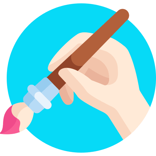 Paint brush art and design painter art icon