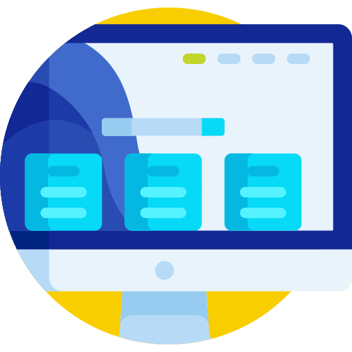 Web design multimedia website screen icon