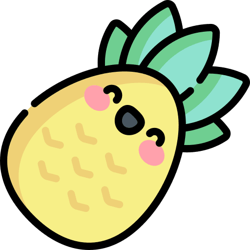 Pineapple diet vegan food and restaurant icon