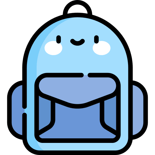 Backpack bags travel luggage icon