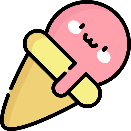 Ice cream summertime food and restaurant dessert icon