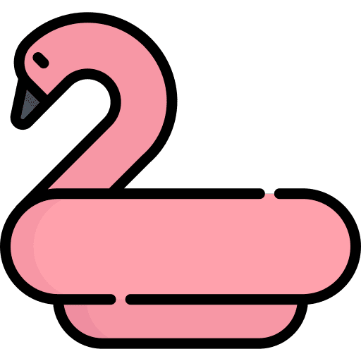 Rubber ring water holidays beach icon