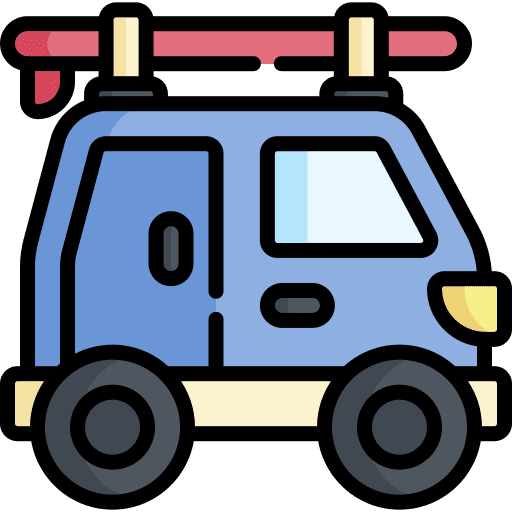 Van holidays transportation vehicle icon