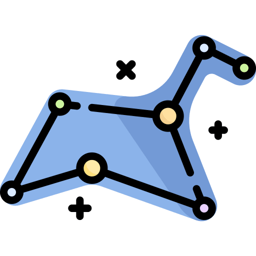 Constellation nature education astronomy icon