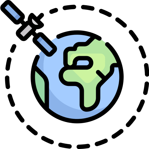 Satellite earth planet earth space icon