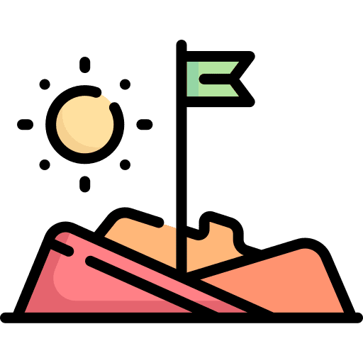 Flag goal aim mars icon