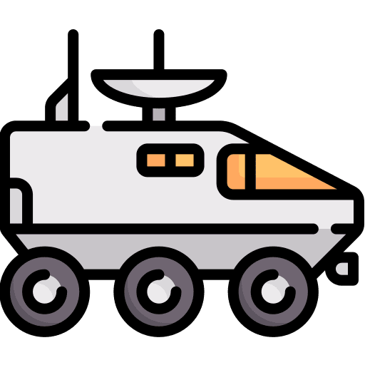 Mars rover vehicle mars rover automobile icon