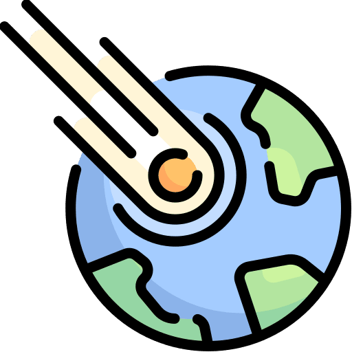 Meteorite solar system galaxy meteorite icon