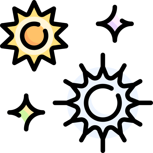 Stars solar system sun galaxy icon