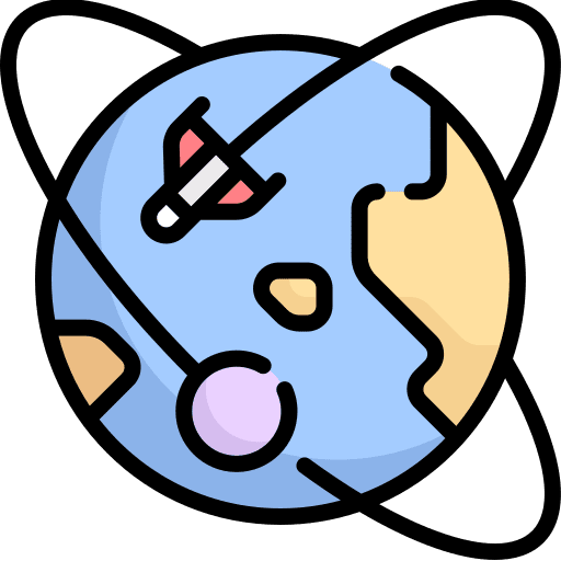 Planet earth maps and flags worldwide miscellaneous icon