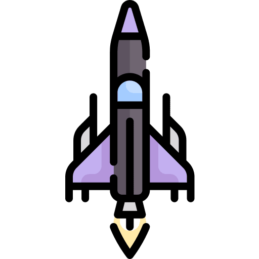 Rocket transportation rocket space ship icon