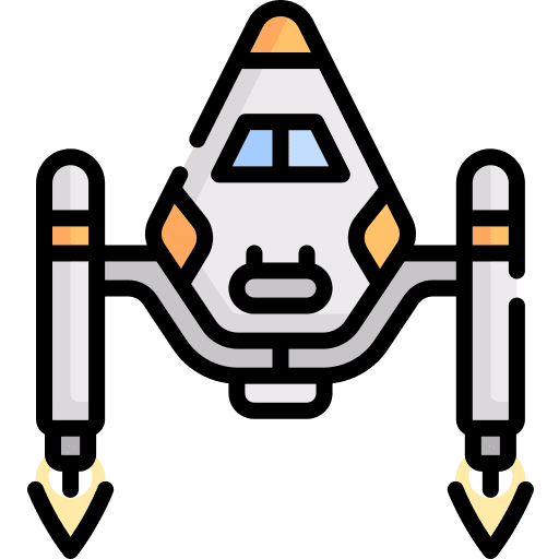 Space capsule vehicle transportation transport icon