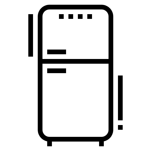 Fridge furniture and household household cold icon