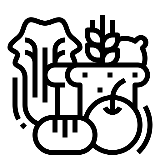 Fruits and vegetables farm farming food icon