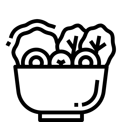 Salad food healthy food vegan icon