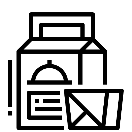 Takeaway food and restaurant commerce and shopping takeaway icon